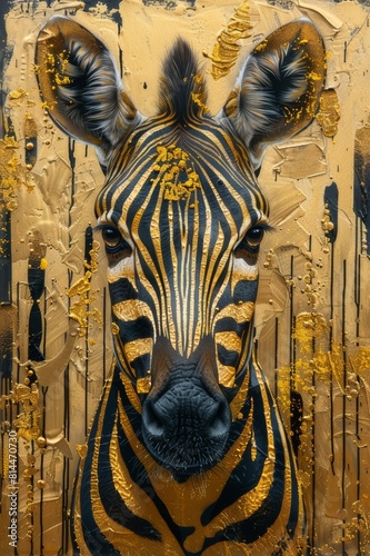 Gold luxury animal artwork golden plated