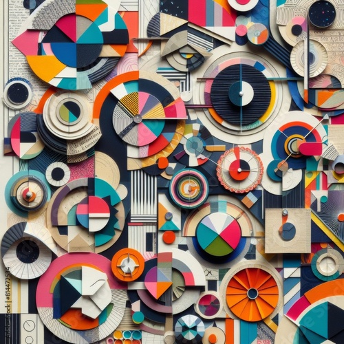 Collage made of colorful paper
