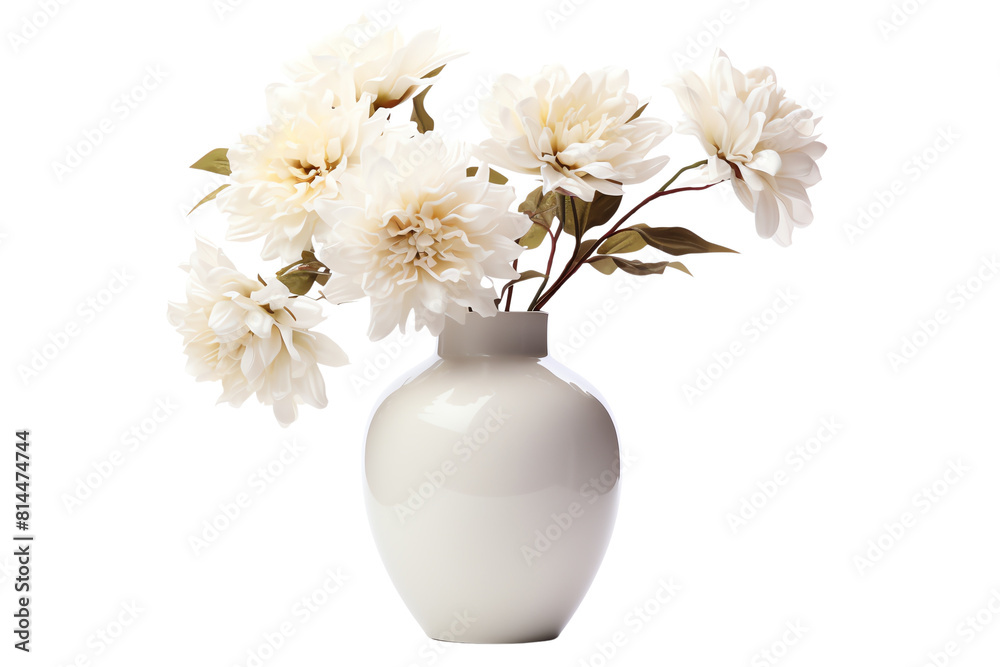 A photo of white flowers in a vase A photo of white flowers in a vase