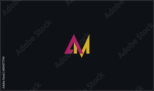 AM, MA, A, M Logo Letter Monogram