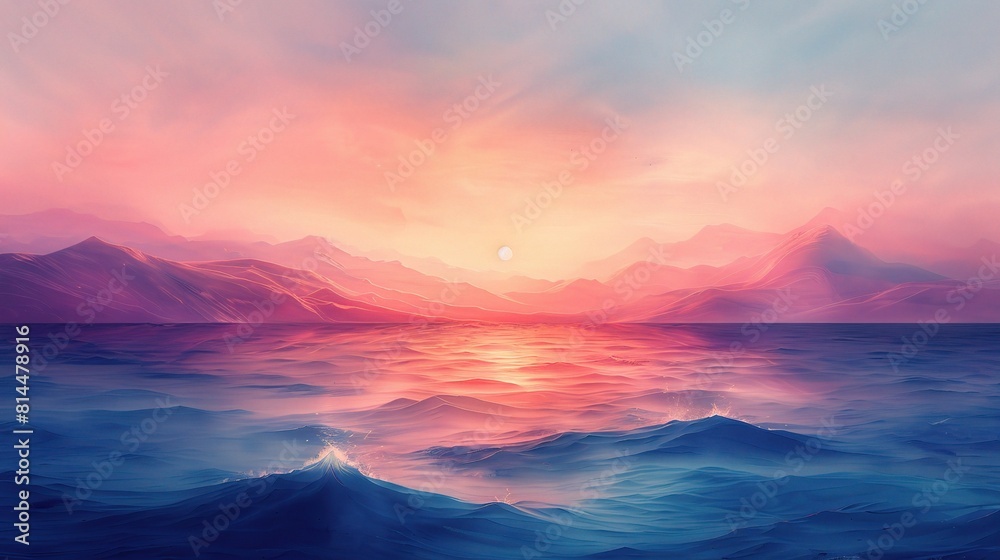 backdrop of shifting horizons and atmospheric colors, abstract landscapes take 