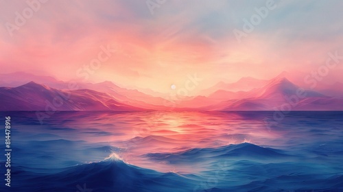 backdrop of shifting horizons and atmospheric colors  abstract landscapes take 