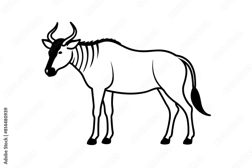 wildebeest cartoon vector illustration wildebeest cartoon vector illustration