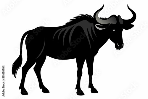 wildebeest cartoon vector illustration