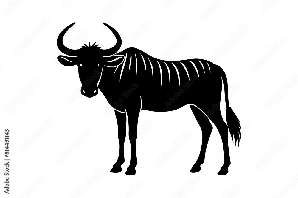 wildebeest cartoon vector illustration wildebeest cartoon vector illustration