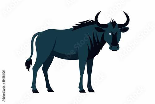 wildebeest cartoon vector illustration
