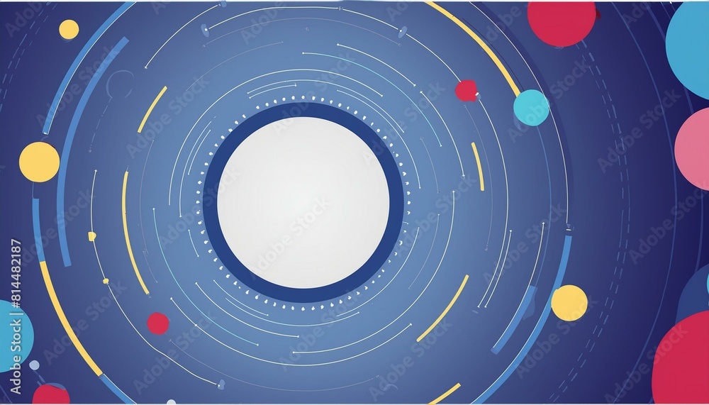 Obraz premium Circular orbit rotating abstract background with space for your content