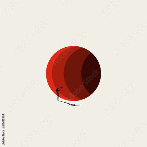 New business or career opportunity vector concept. Symbol of vision, search, career. Minimal illustration