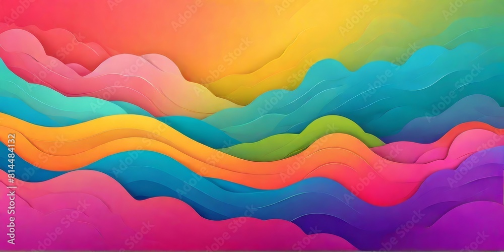 abstract gradient layers background, bright wallpaper