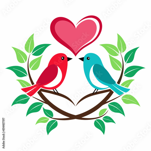  birds-making-love-on-a-branch-white-background 