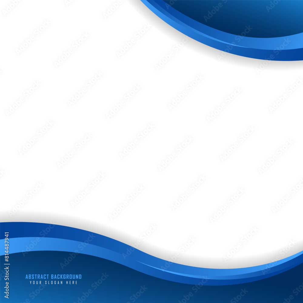 Obraz premium Abstract Blue Wavy Background Design