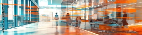 Obraz na płótnie abstract workplace motion blur background