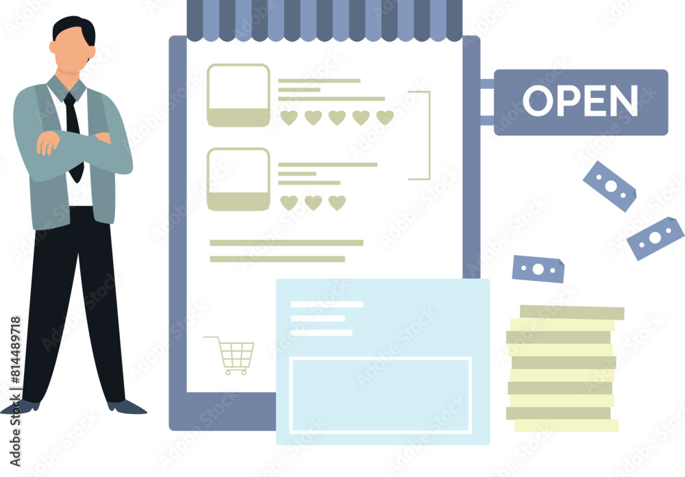 The store is open online. The store is open online.