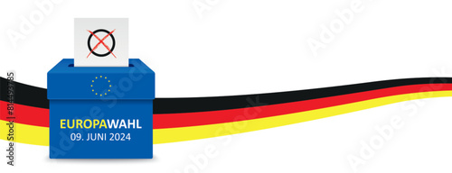 Wahlurne Europawahl 2024 in Deutschland Banner