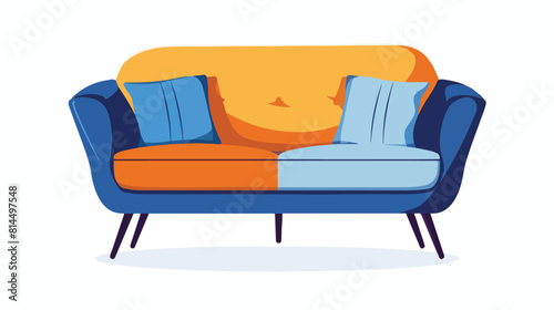 Home couch with cushion. Modern comfortable soft sofa © Bill