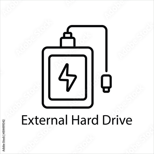 External Hard Drive Vector icon