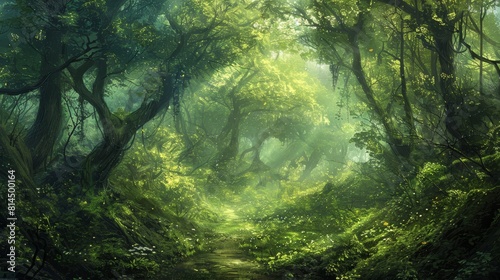 Sacred groves hidden deep within woods where veil between worlds is thinnest wallpaper photo