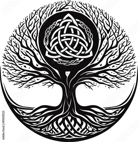 Celtic Tree of life tattoo design | EPS SVG PNG Vector | Family celtic tree clipart | printable celtic tree | cut file cricut cameo silhouette sublimation digital download | for commercial use