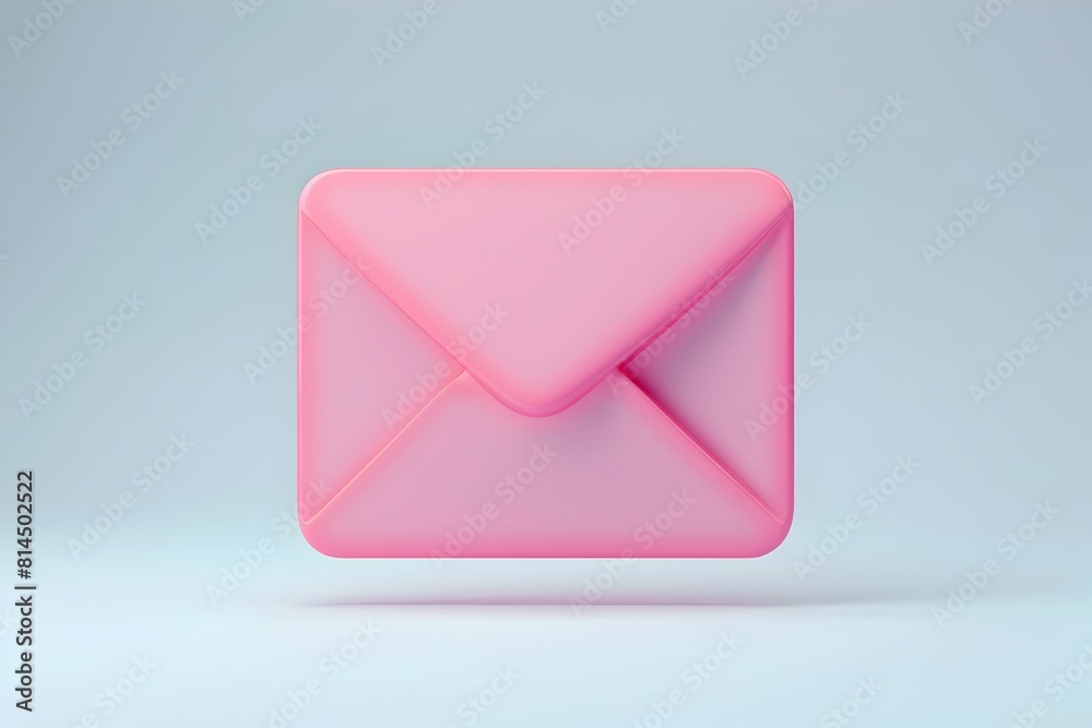 Cute and Minimalist Pink Envelope Icon for Mobile Apps and Digital Platforms Cute and Minimalist Pink Envelope Icon for Mobile Apps and Digital Platforms