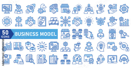 BUSINESS MODEL ICON COLLECTION SET