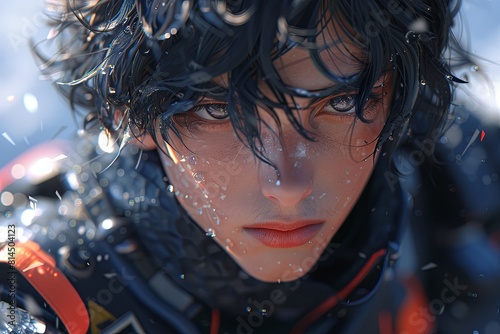 Catboy Cyborg: Anime-Inspired Portrait with Intricate Details and Trend-Worthy Appeal photo