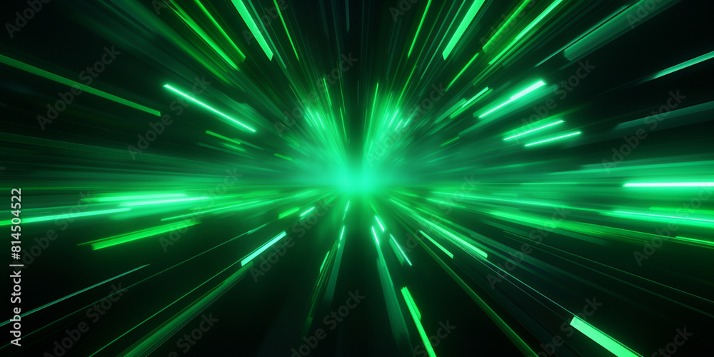 3d render abstract wallpaper. Green neon lines. AI-Generated Image 3d render abstract wallpaper. Green neon lines. AI-Generated Image