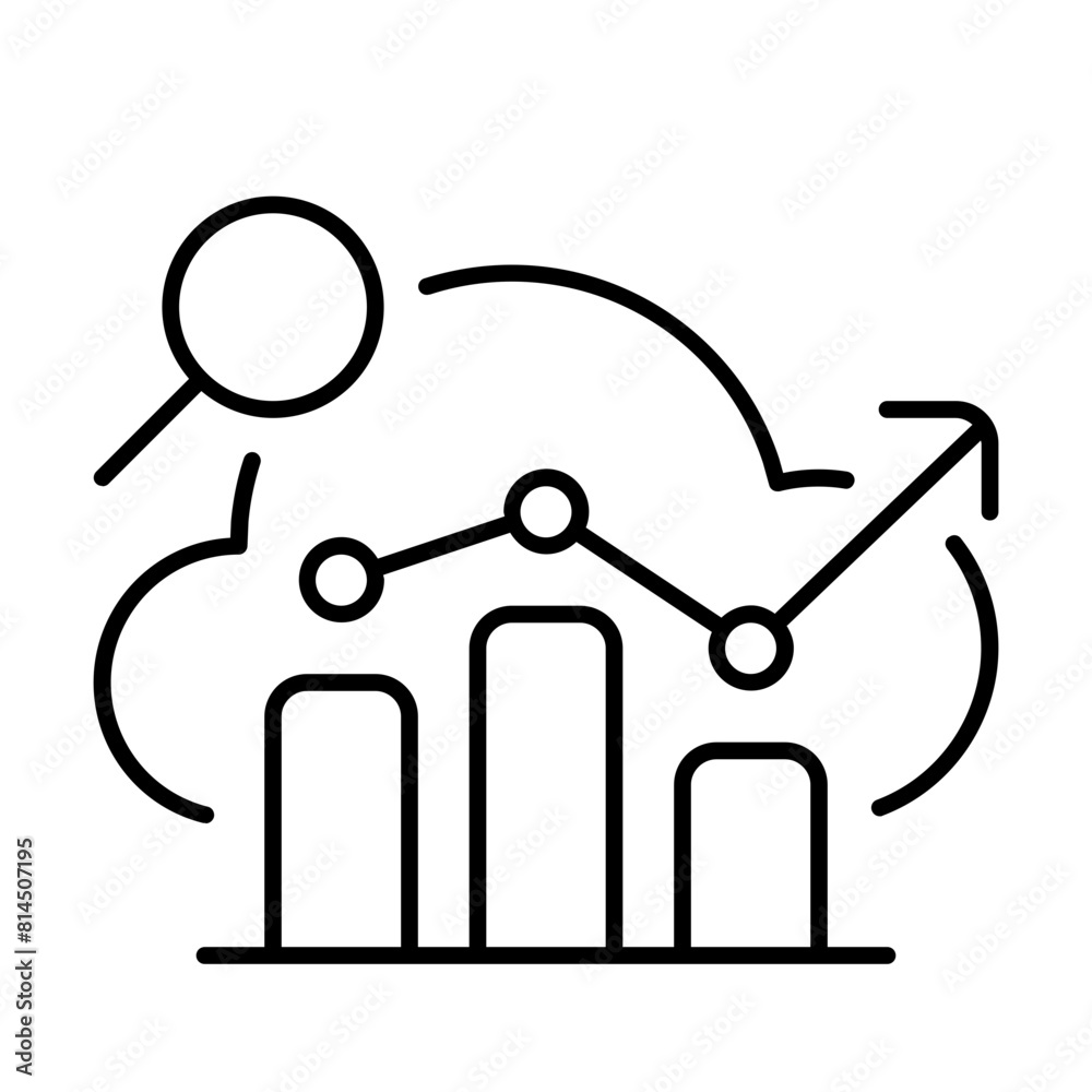 Statistic Icon With Thin Line Style Statistic Icon With Thin Line Style