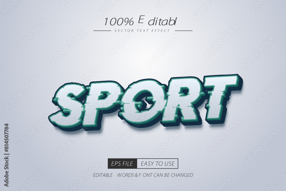 Sport editable text effect