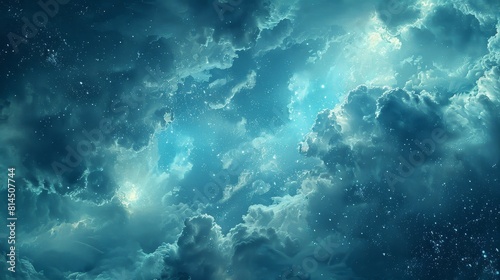 Whispers of cosmic winds through clouds gentle murmurs wallpaper © javier
