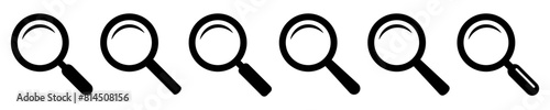 Search icon. Magnifying glass icon, magnifier or loupe sign.