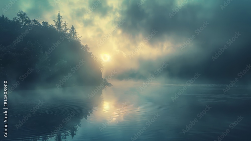 Subtle hints of horizons disappear into mist beckoning exploration wallpaper Subtle hints of horizons disappear into mist beckoning exploration wallpaper