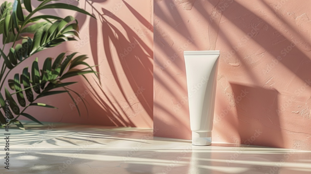 White Vase Next to Pink Wall White Vase Next to Pink Wall