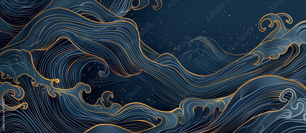 blue grey wave oriental luxury texture banner background blue grey wave oriental luxury texture banner background