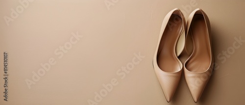 Pair of White Shoes Hanging on Wall