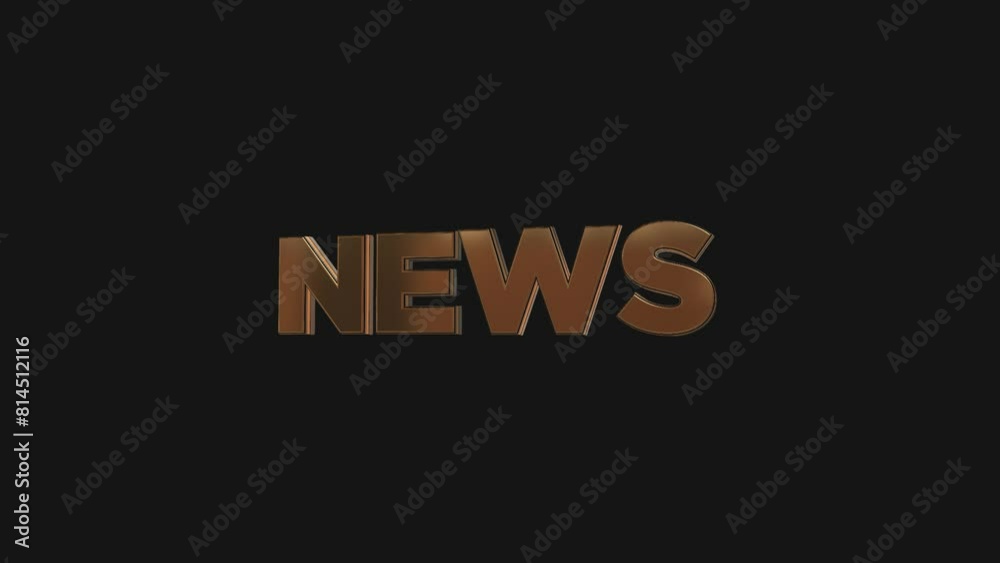 News Alpha Channel Gold 3D News Alpha Channel Gold 3D