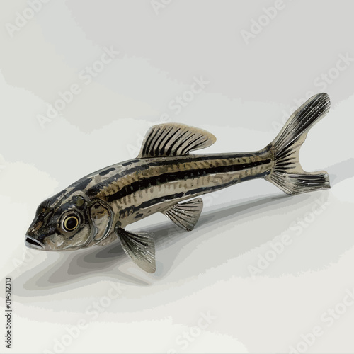 3d illustration of a goldfish isolated on a white background.
