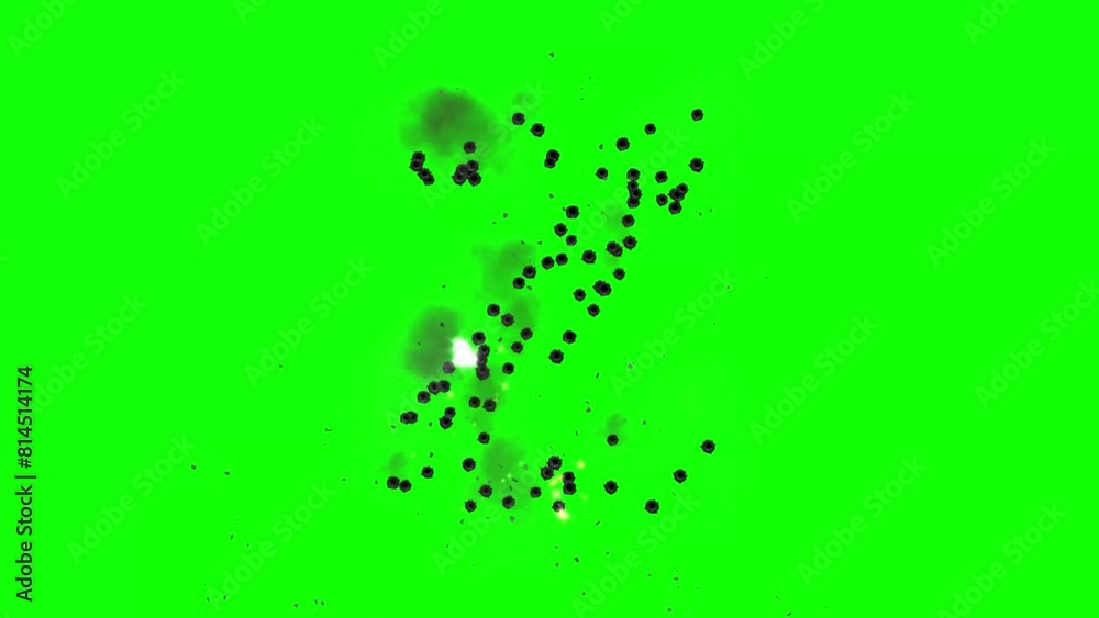 English alphabet Z formed by bullet shots on green screen background English alphabet Z formed by bullet shots on green screen background