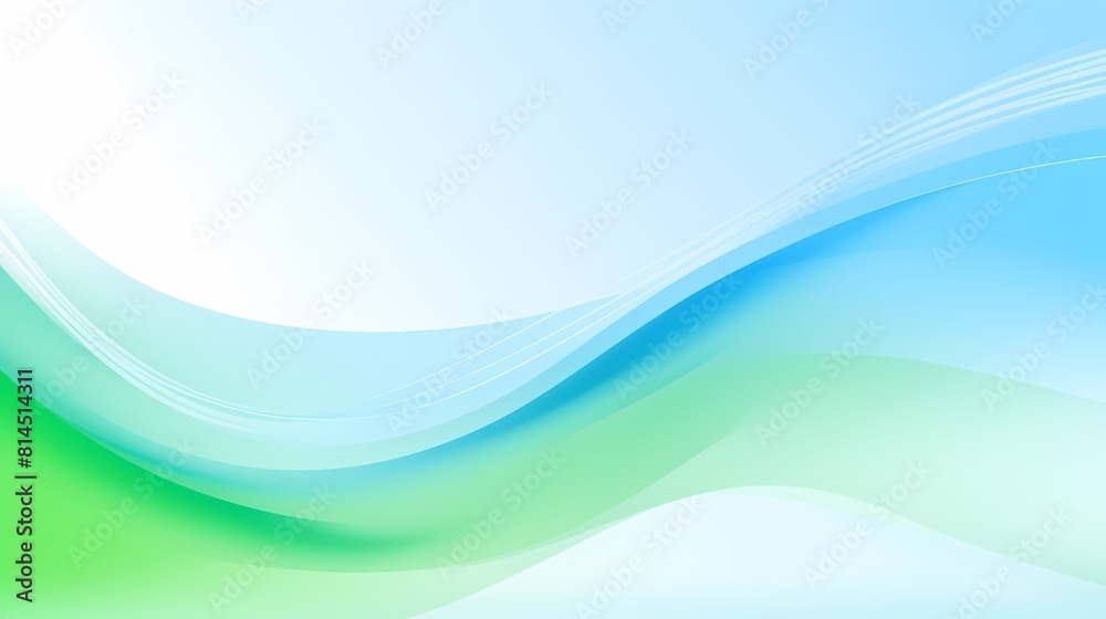 Obraz premium Digital technology blue and green abstract curve poster PPT background