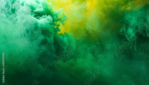 A mysterious green smoke background with toxic fog elements, ideal for dramatic or thematic representations in sports, environmental, or hazardous scenarios photo