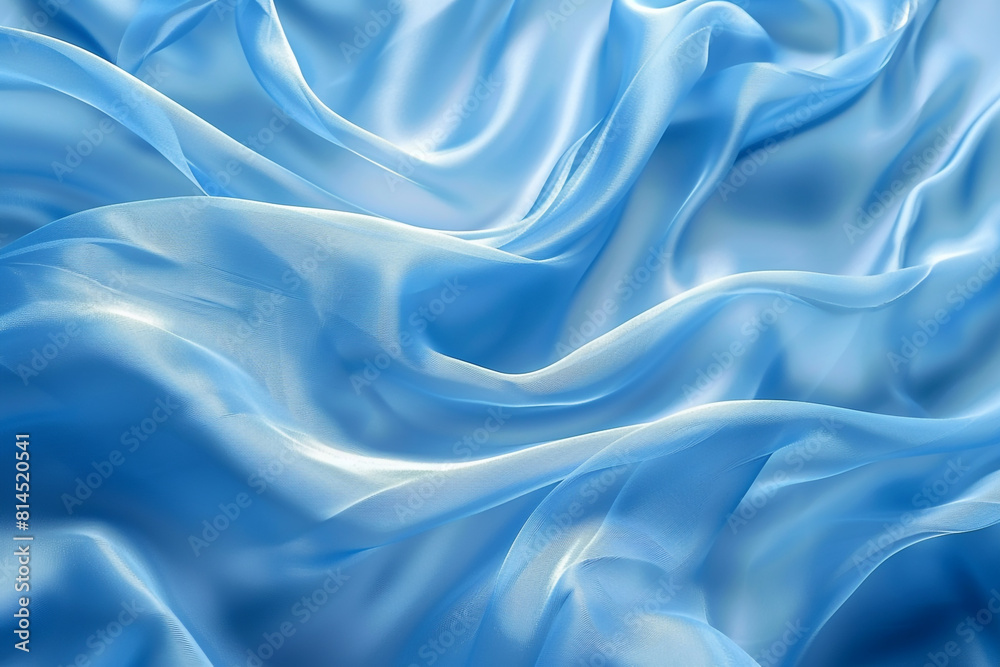 Abstract Blue Waves Background with Smooth Silk Texture Abstract Blue Waves Background with Smooth Silk Texture