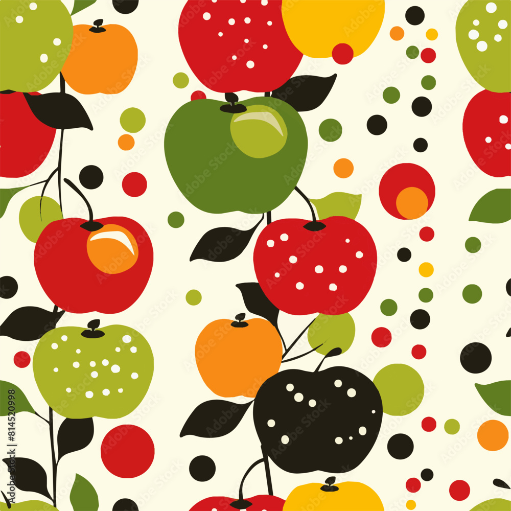 seamless pattern with apples seamless pattern with apples