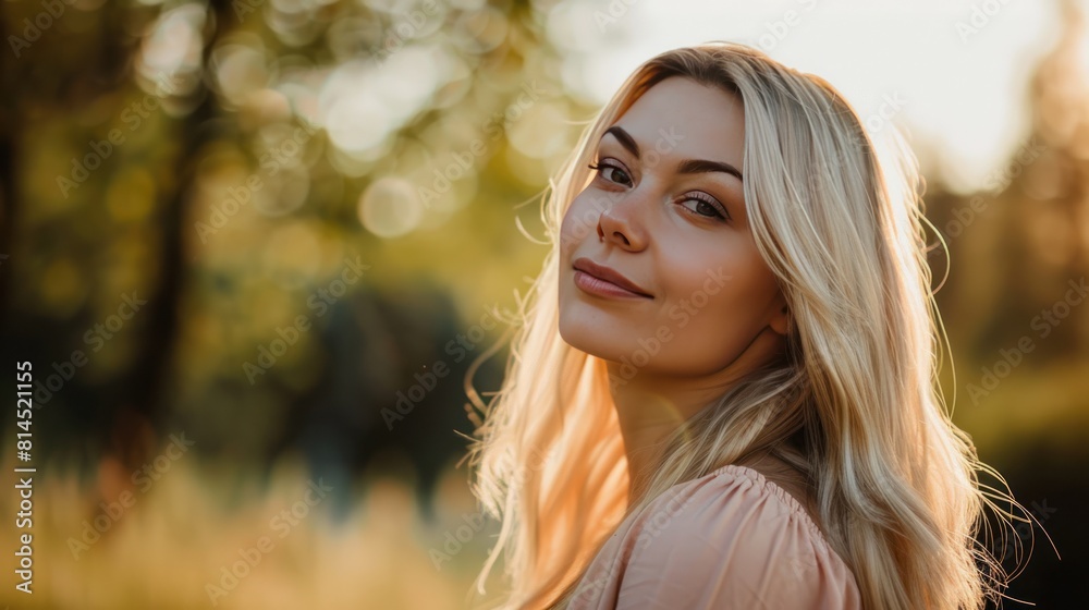 Naklejka premium model woman with dyed hair