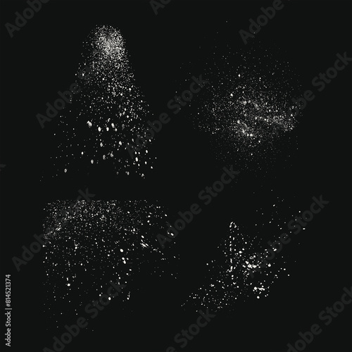 Set Of 4 Paint Splatter Vector