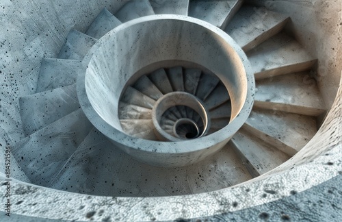 Close Up of a Spiral Staircase in a Building