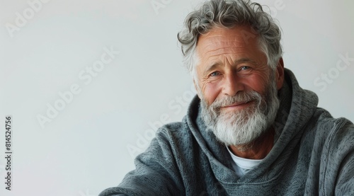 Bearded Man in Gray Sweater