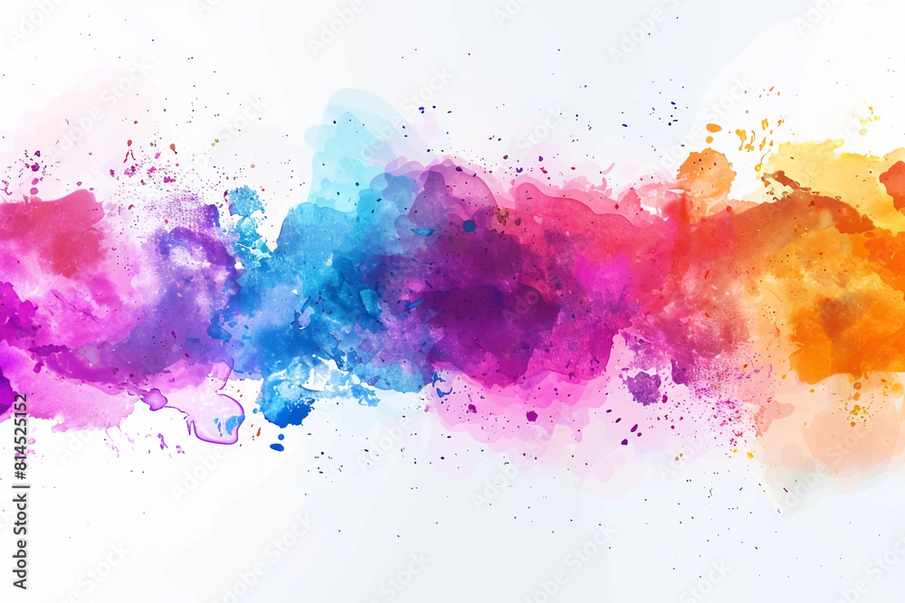 Fototapeta premium Abstract colorful paint splashes background vector illustration on a white background A modern design with a splash of color ink and watercolor elements 