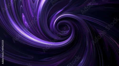 Digital technology purple and black swirl poster PPT background