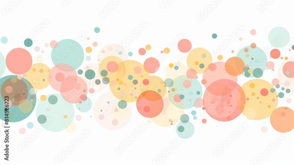 Colorful pastel cute cartoon simple flat vector frame background with hand drawn colorful soft blob shapes on white background, in the style of a minimal edit. 