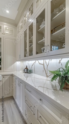 Kitchen Filled With White Cabinets