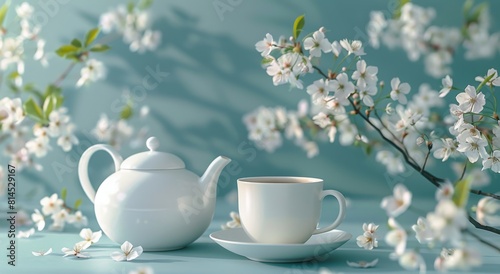 A Cup of Coffee and Saucer on Table